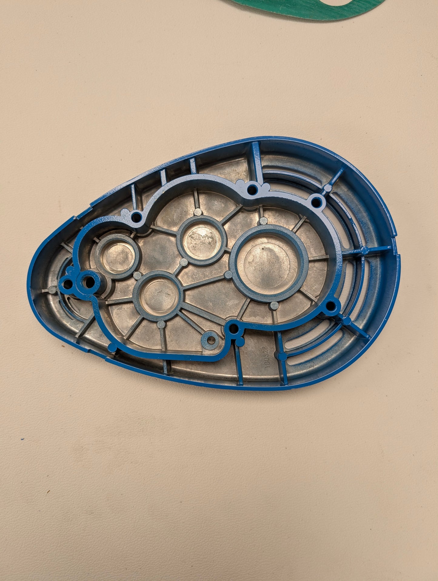 EH electric motor gear cover Safety Hoist Blue